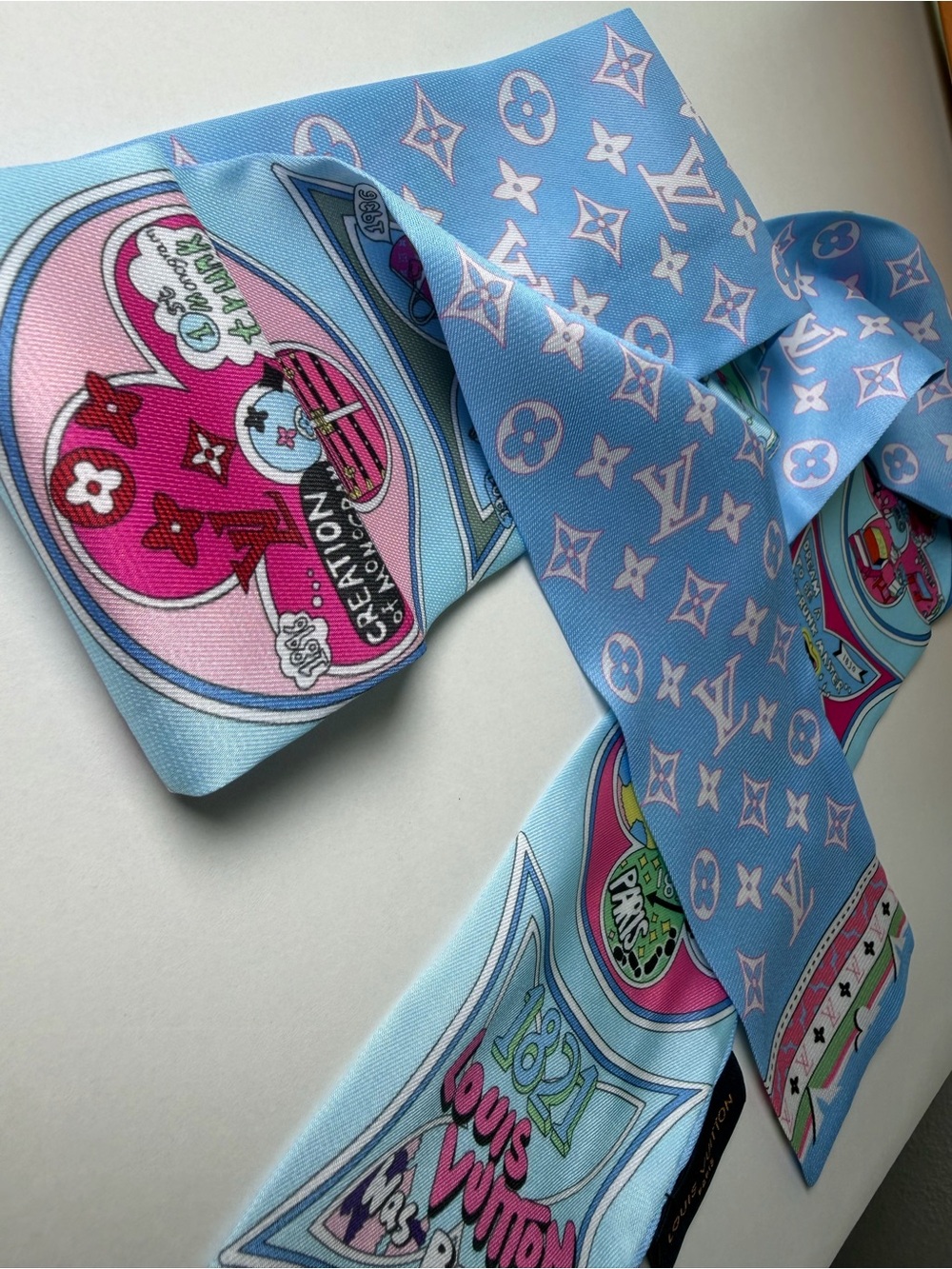 Louis Vuitton Blue & Pink Monogram Twilly